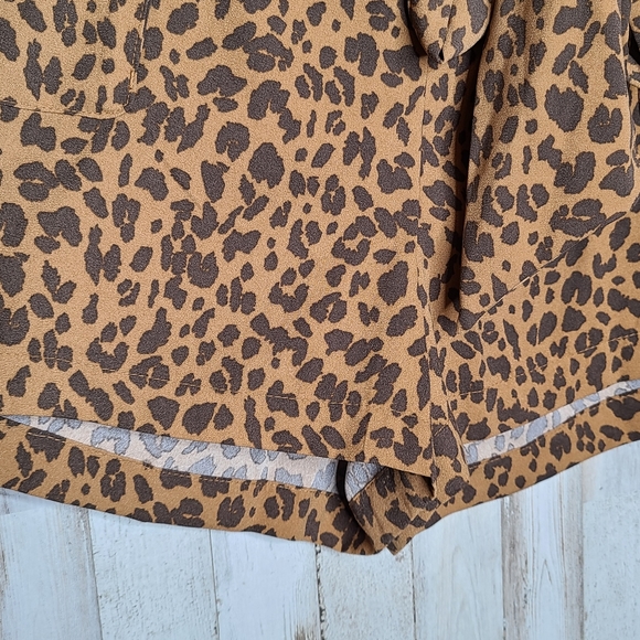 A New Day Leopard Print High Rise Tie Waist Shorts NWT Size XXL - Picture 4 of 11